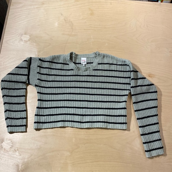 Bell Du Jour Striped Knit Cropped Sweater Large (DV) - Picture 5 of 12